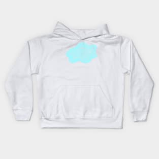 Sky Blue watercolor clouds art Kids Hoodie